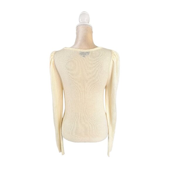 Majorelle Cream Puff Sleeve Sweater Size M Medium Revolve - Picture 3 of 6